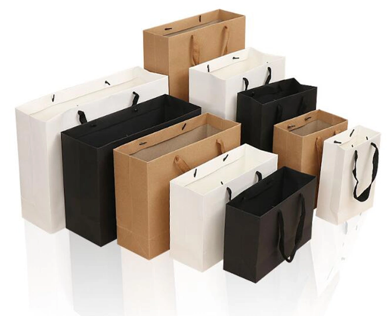 OEM Factory Wholesale Cheap Luxury Gift Shopping Kraft Paper Bag with Custom Logo