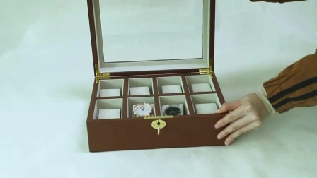 Handmade Custom Luxury PU Leather Watch Box Packaging Gift Box Jewelry Box