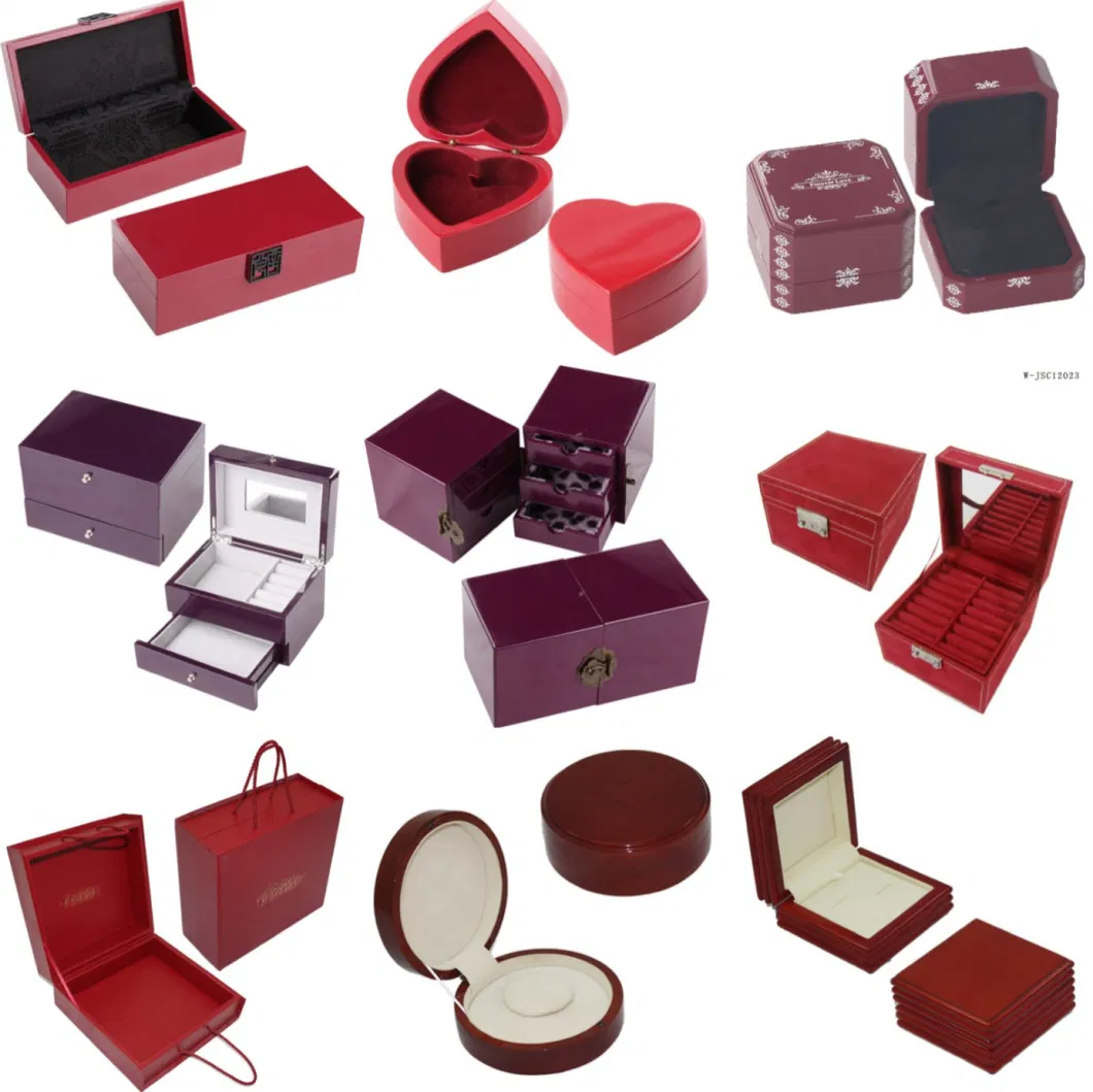 Wooden/Paper/Plastic/Leather/Velvet Factory Jewelry Watch Cosmetic Perfume Gift Packaging Set Storage Box Wholesale.
