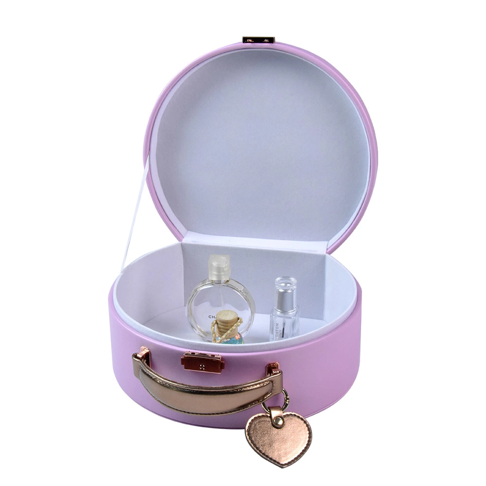 Hot Sale Wholesale Custom Portable Pink Gift Box with Handle and Tag