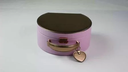 Hot Sale Wholesale Custom Portable Pink Gift Box with Handle and Tag