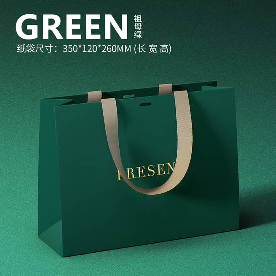 Printed Black Paper Packaging Luxury Shopping Gift Bag with Handle